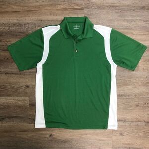 Grand Slam Golf Men’s Polo Green & White Shirt Size L